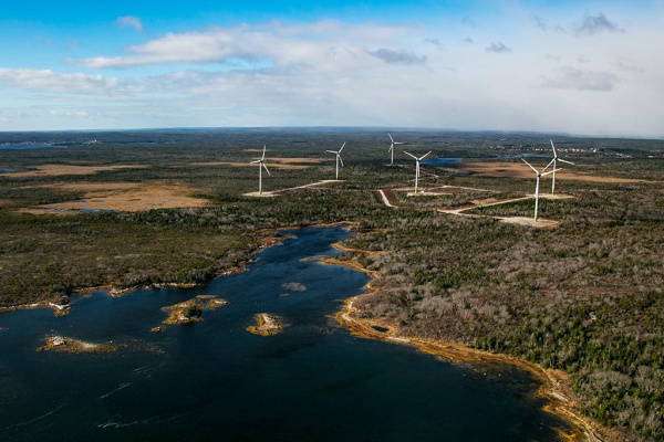 Aerial View of Canso Windmills